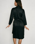 Kimono Morgenmantel Schwarz