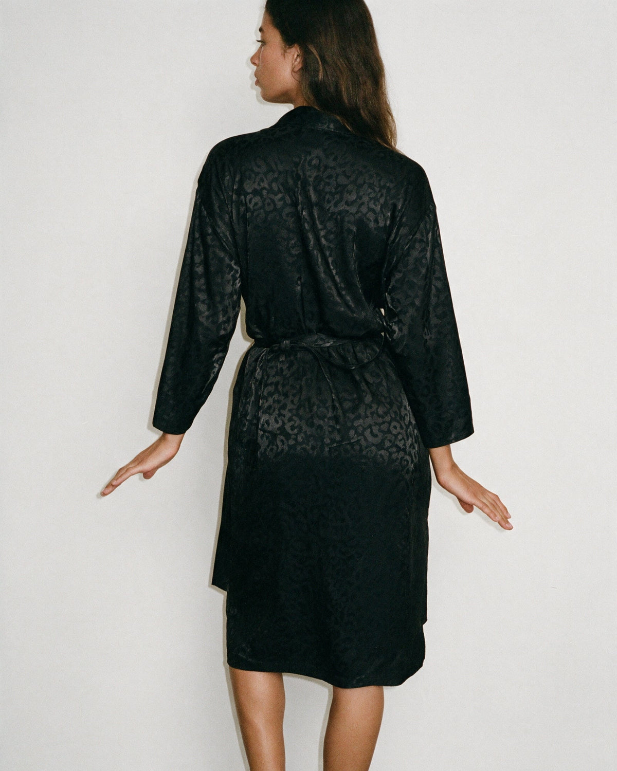 Kimono Morgenmantel Schwarz
