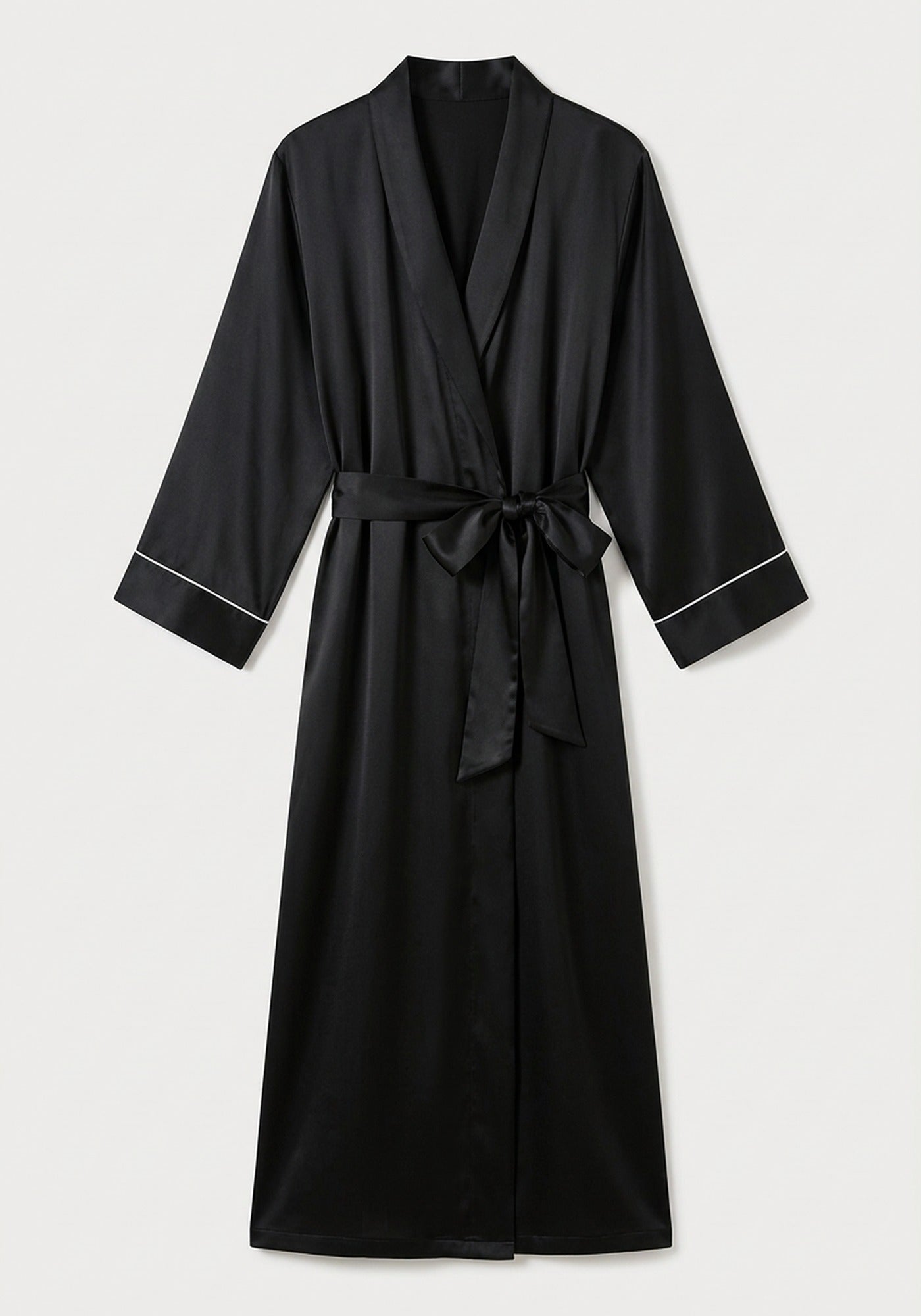 Kimono Morgenmantel Seide Lang