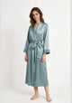 Kimono Morgenmantel Seide Lang