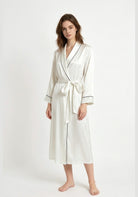 Kimono Morgenmantel Seide Lang