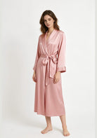 Kimono Morgenmantel Seide Lang