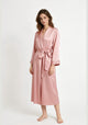 Kimono Morgenmantel Seide Lang