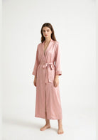 Kimono Morgenmantel Seide Lang