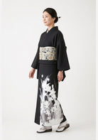 Kimono Schwarz Blumen