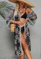 Kimono Schwarz Spitze