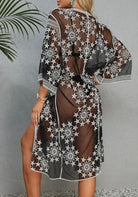 Kimono Schwarz Spitze