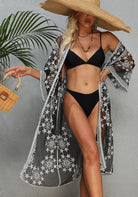 Kimono Schwarz Spitze