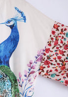 Kimono Weiß Blumen