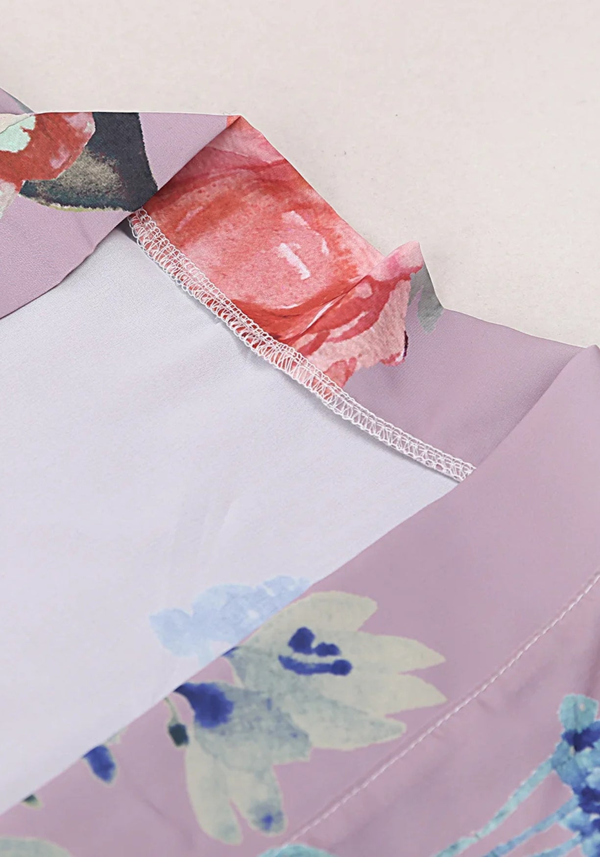 Kimono Weiß Blumen