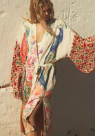 Kimono Weiß Blumen