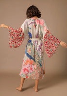 Kimono Weiß Blumen