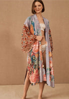 Kimono Weiß Blumen