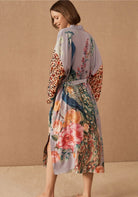Kimono Weiß Blumen