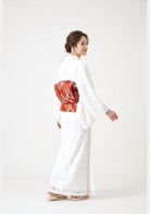 Kimono Weiß Lang