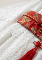 Kimono Weiß Lang
