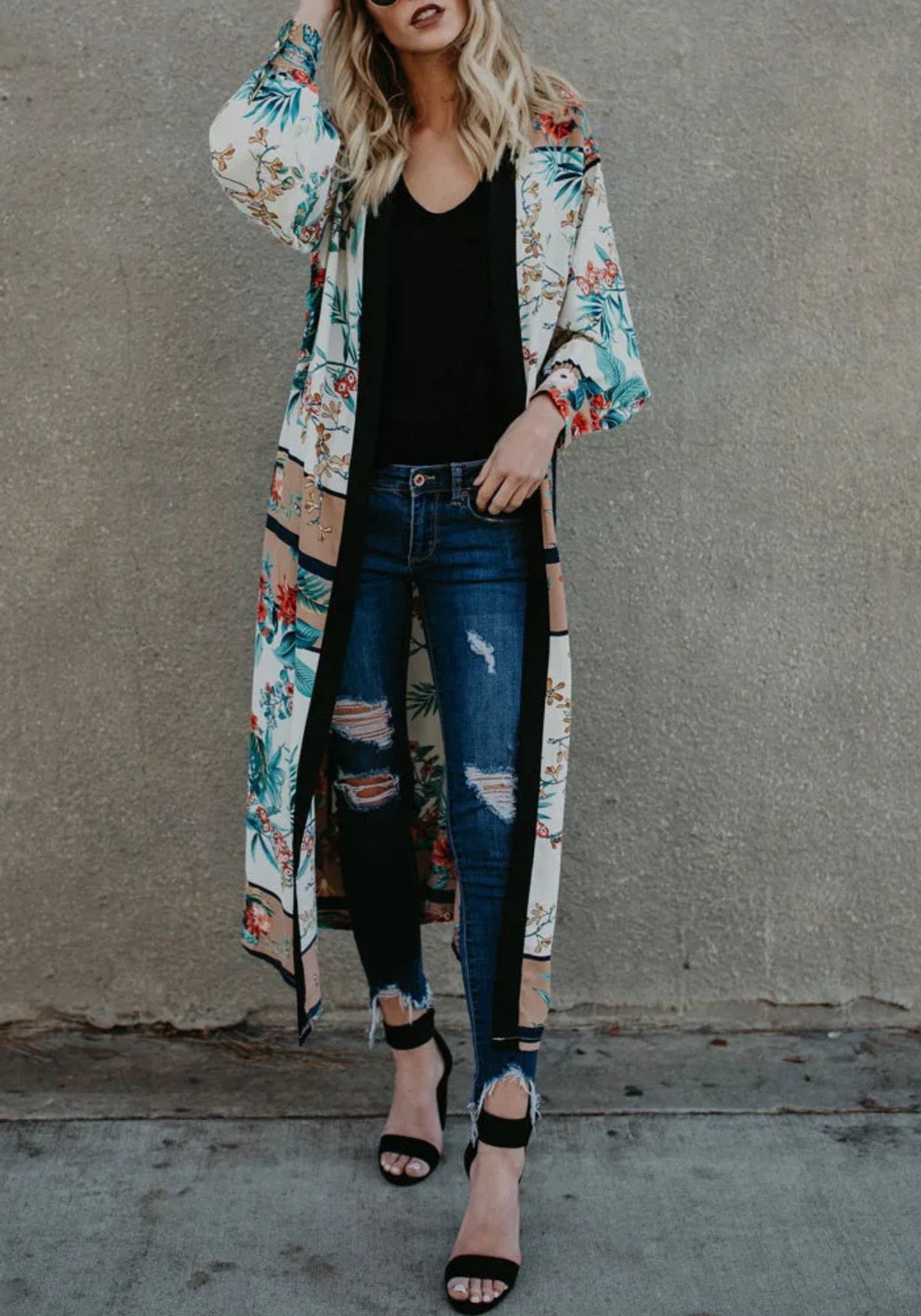 Kimono Weiß Satin