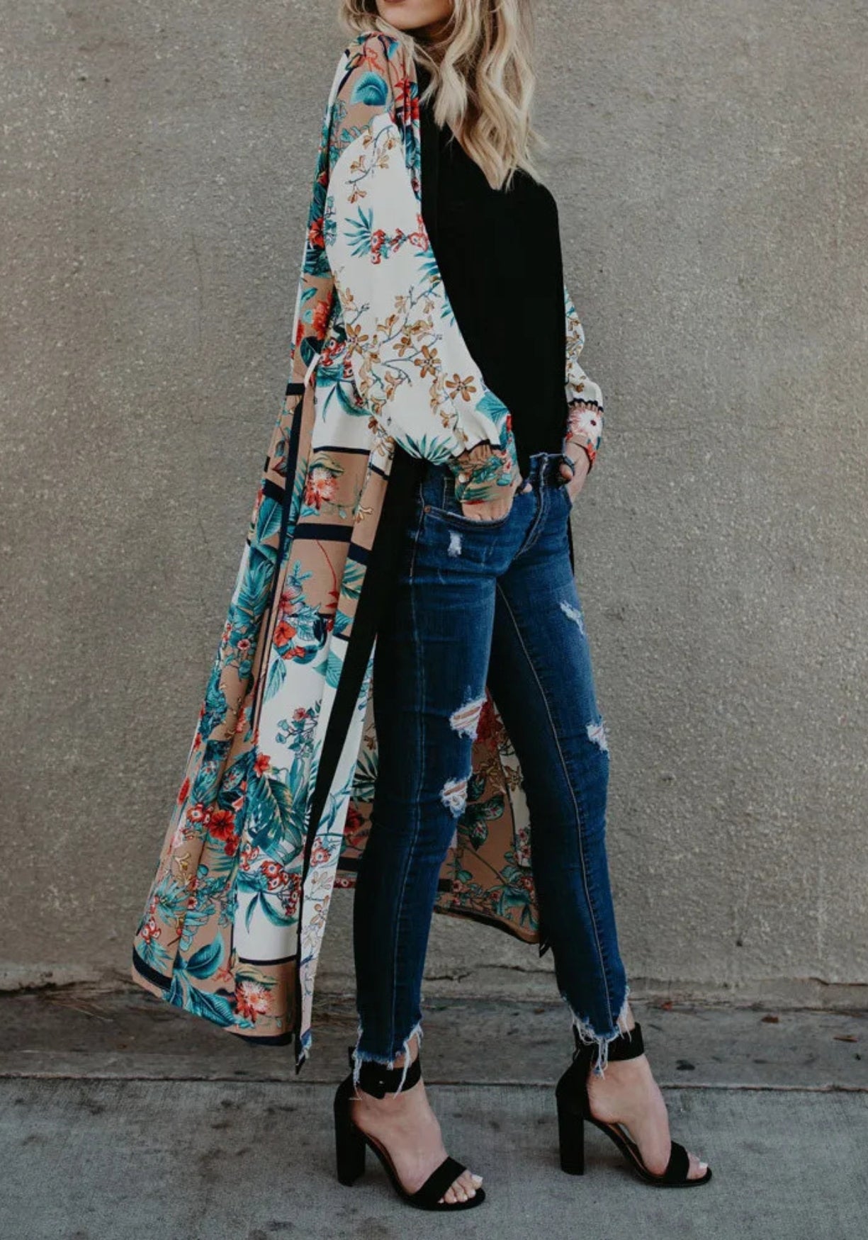 Kimono Weiß Satin