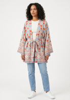 Kurzer Boho-Kimono Hellblau | Tsuzuri