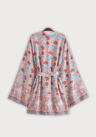 Kurzer Boho-Kimono Hellblau | Tsuzuri