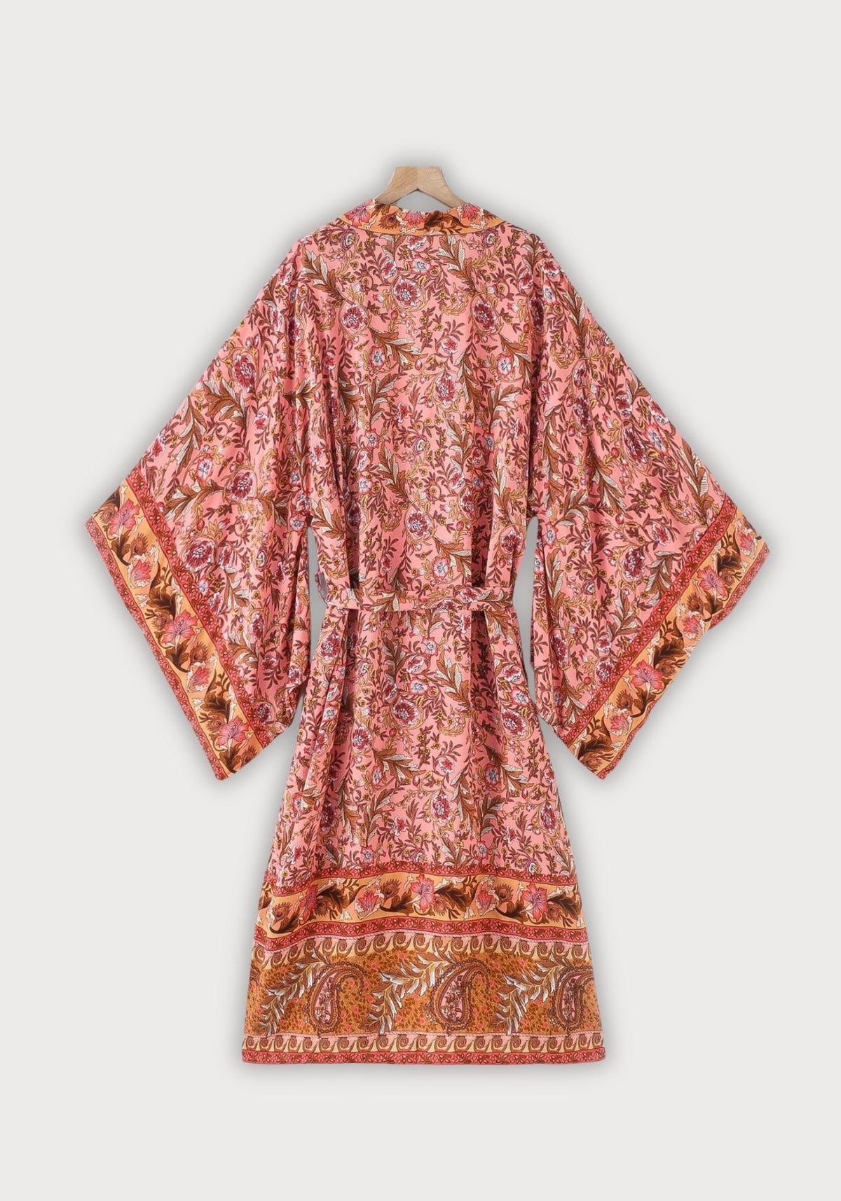 Langer Boho-Kimono Rosa | Kōrane