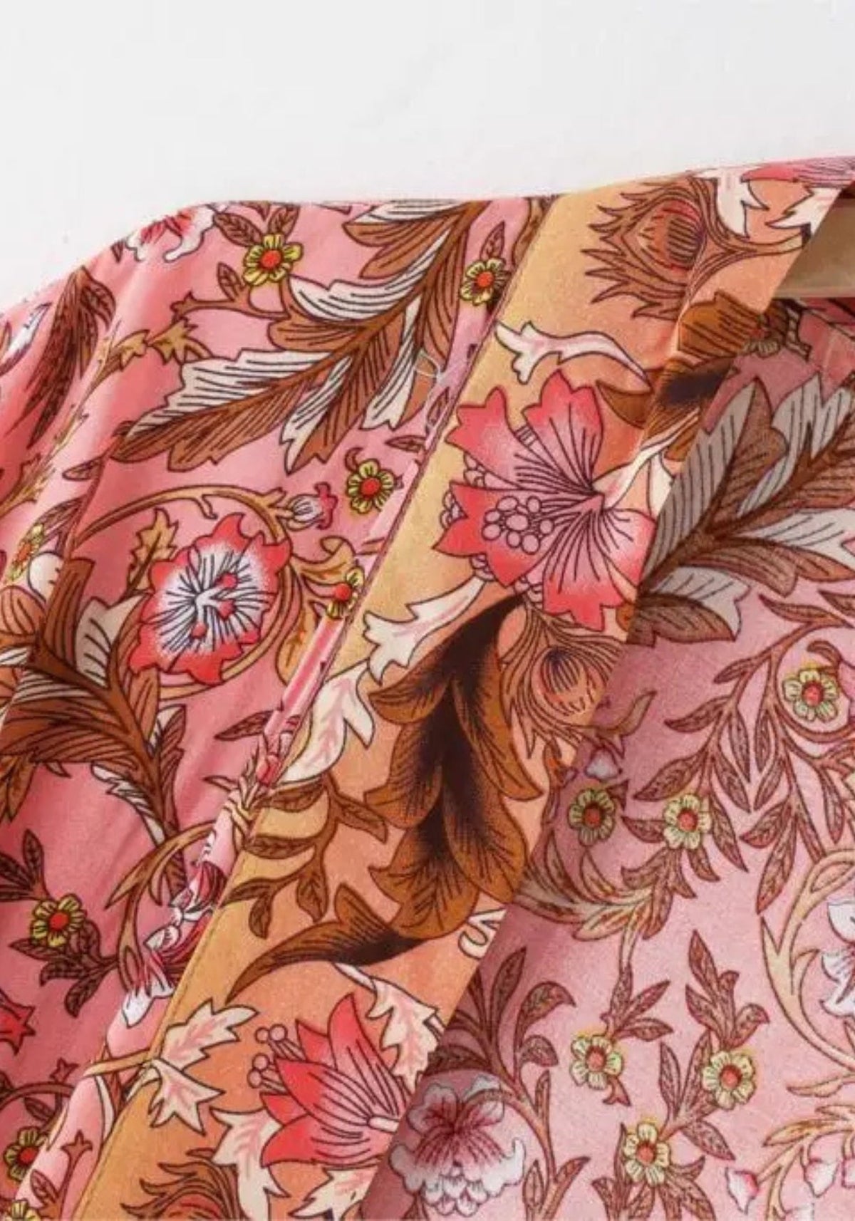 Langer Boho-Kimono Rosa | Kōrane