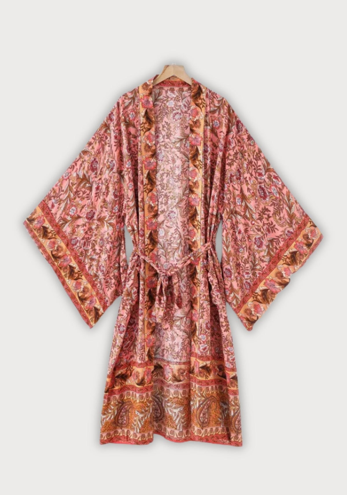 Langer Boho-Kimono Rosa | Kōrane