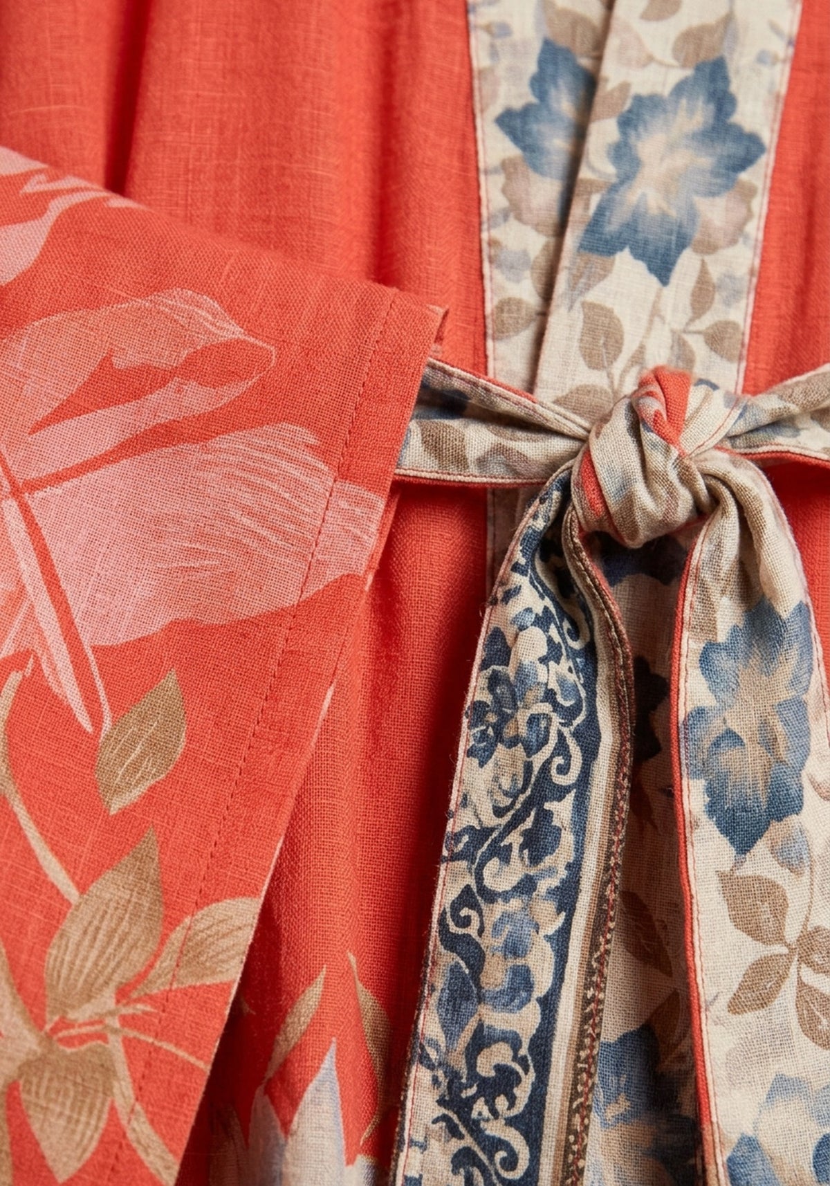 Langer Boho-Kimono Rot | Solenza