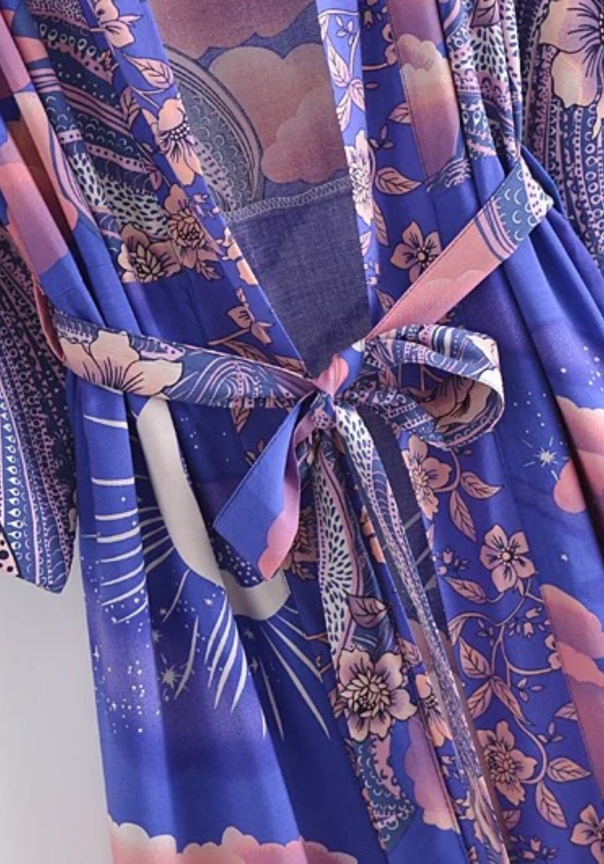 Langer Kimono mit Print