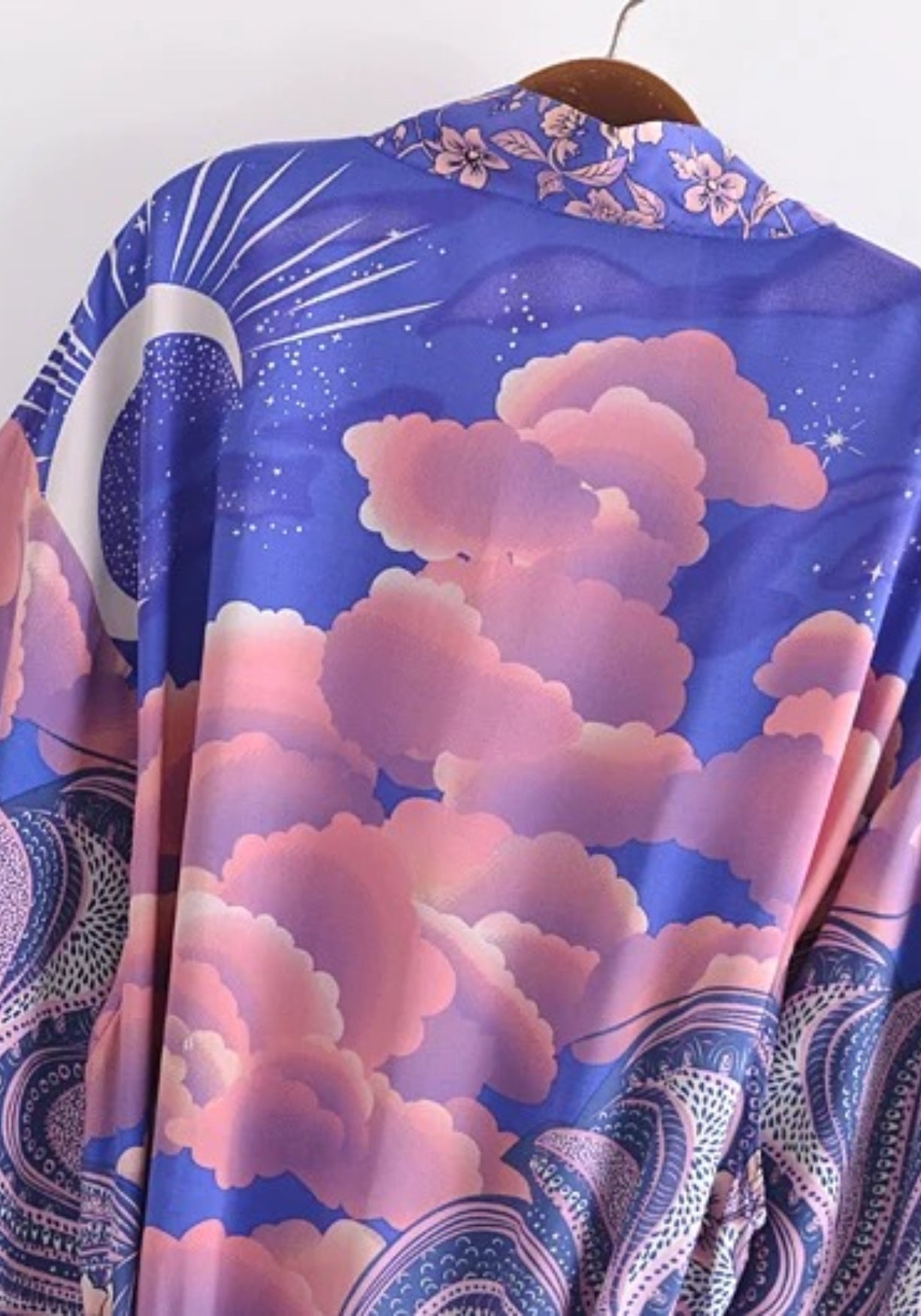 Langer Kimono mit Print
