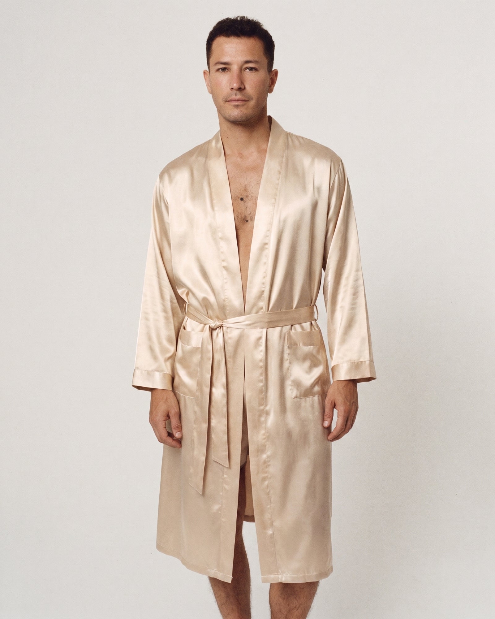 Morgenmantel Beige