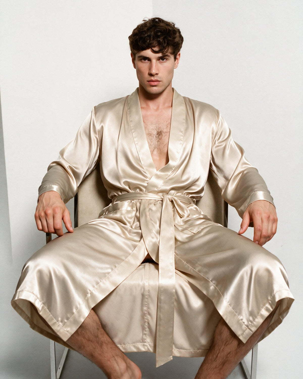 Morgenmantel Beige