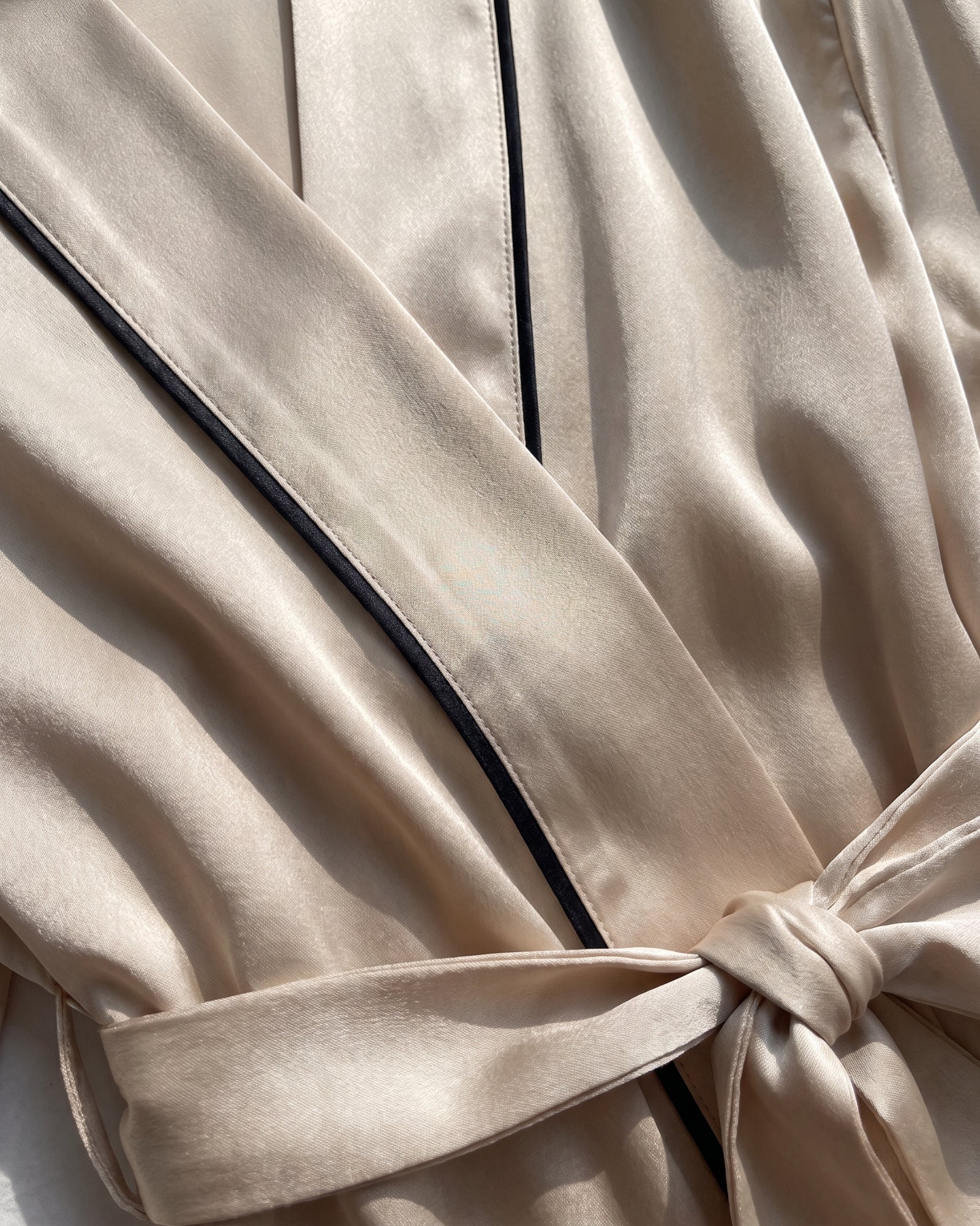 Morgenmantel Damen Lang Satin