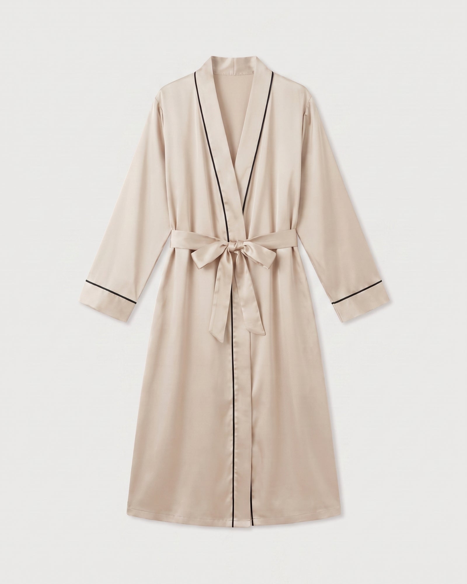 Morgenmantel Damen Lang Satin
