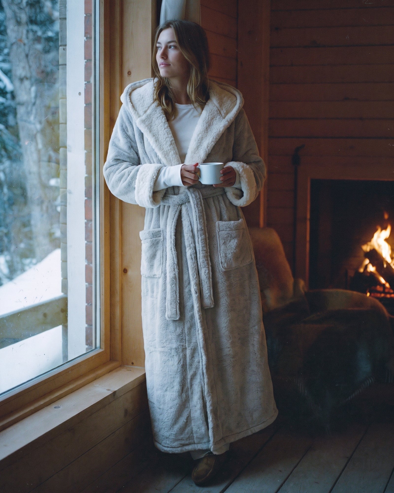 Morgenmantel Damen Lang Winter
