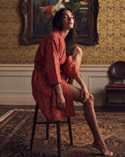 Morgenmantel Damen Rot