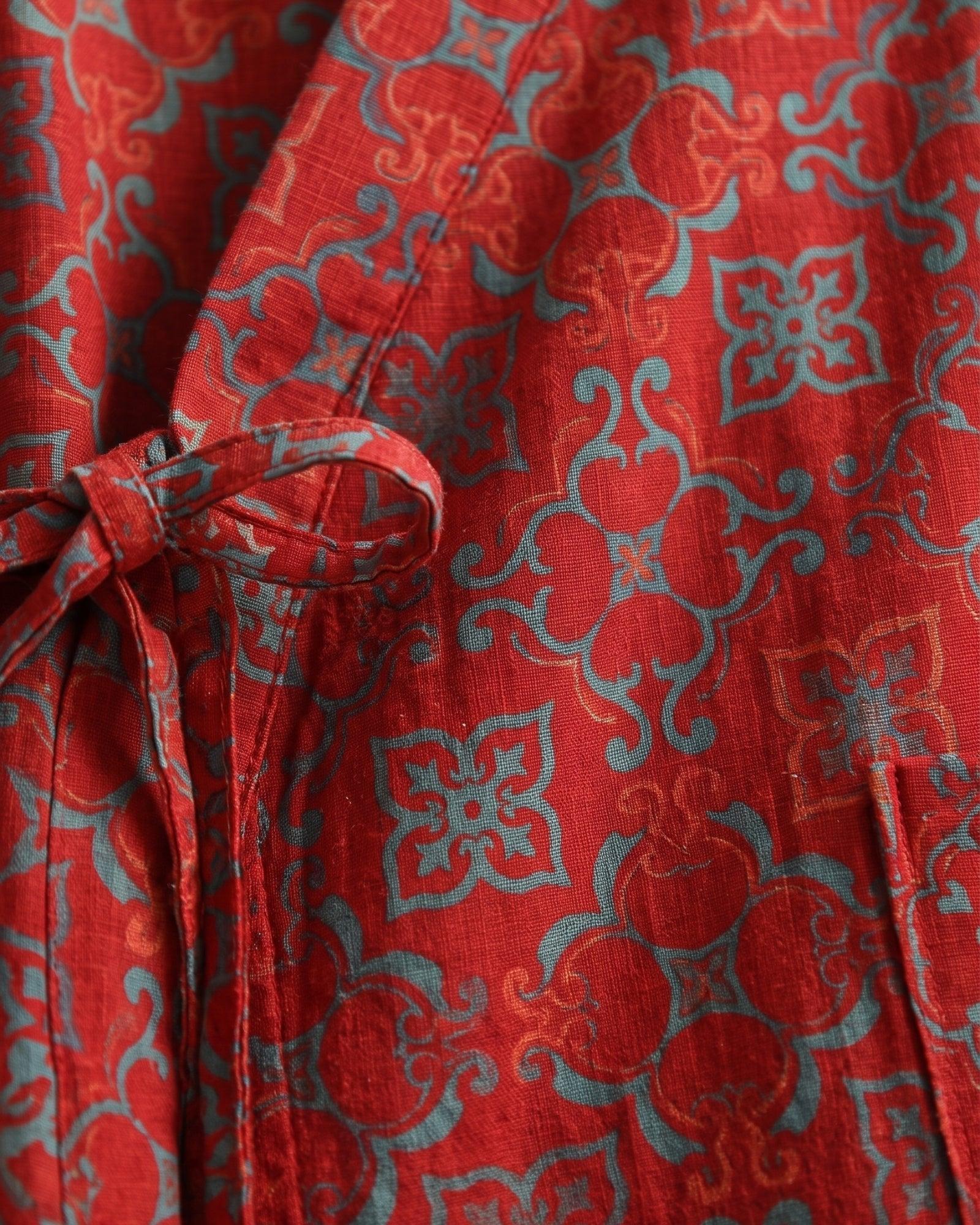 Morgenmantel Damen Rot