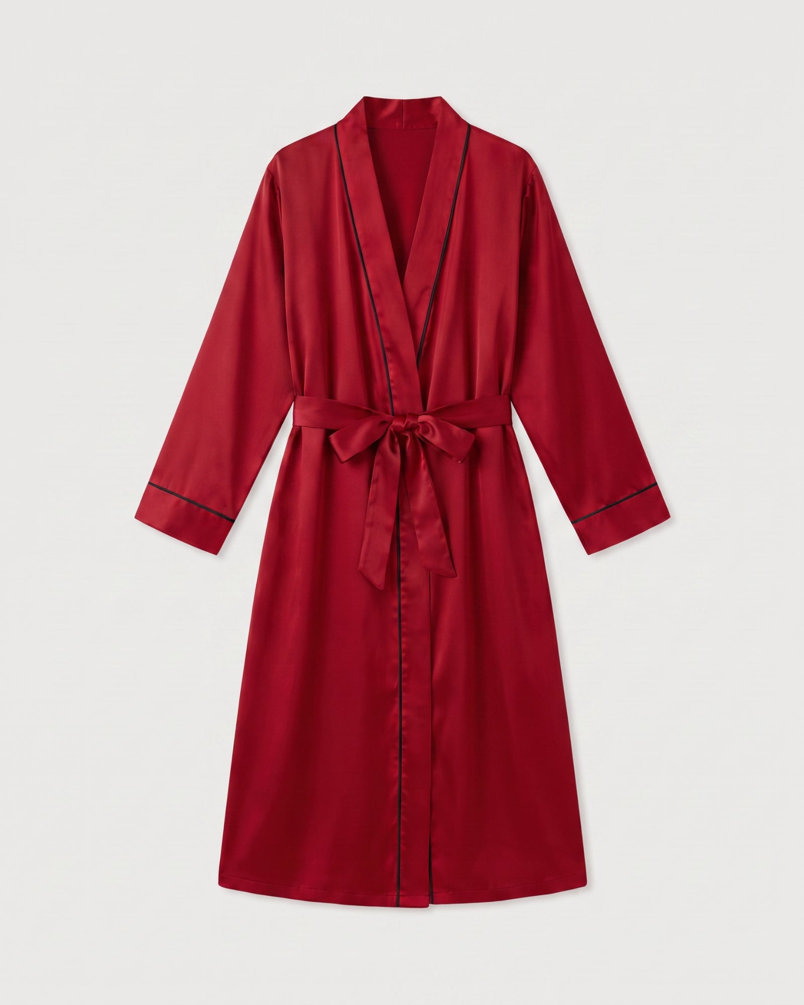 Morgenmantel Rot Satin