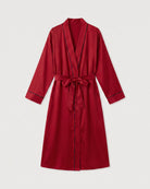Morgenmantel Rot Satin