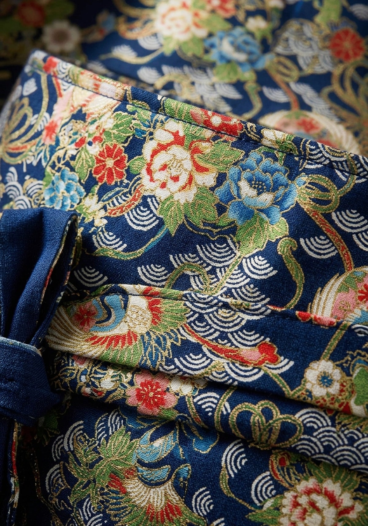 Obi-Gürtel zum Binden Marineblau