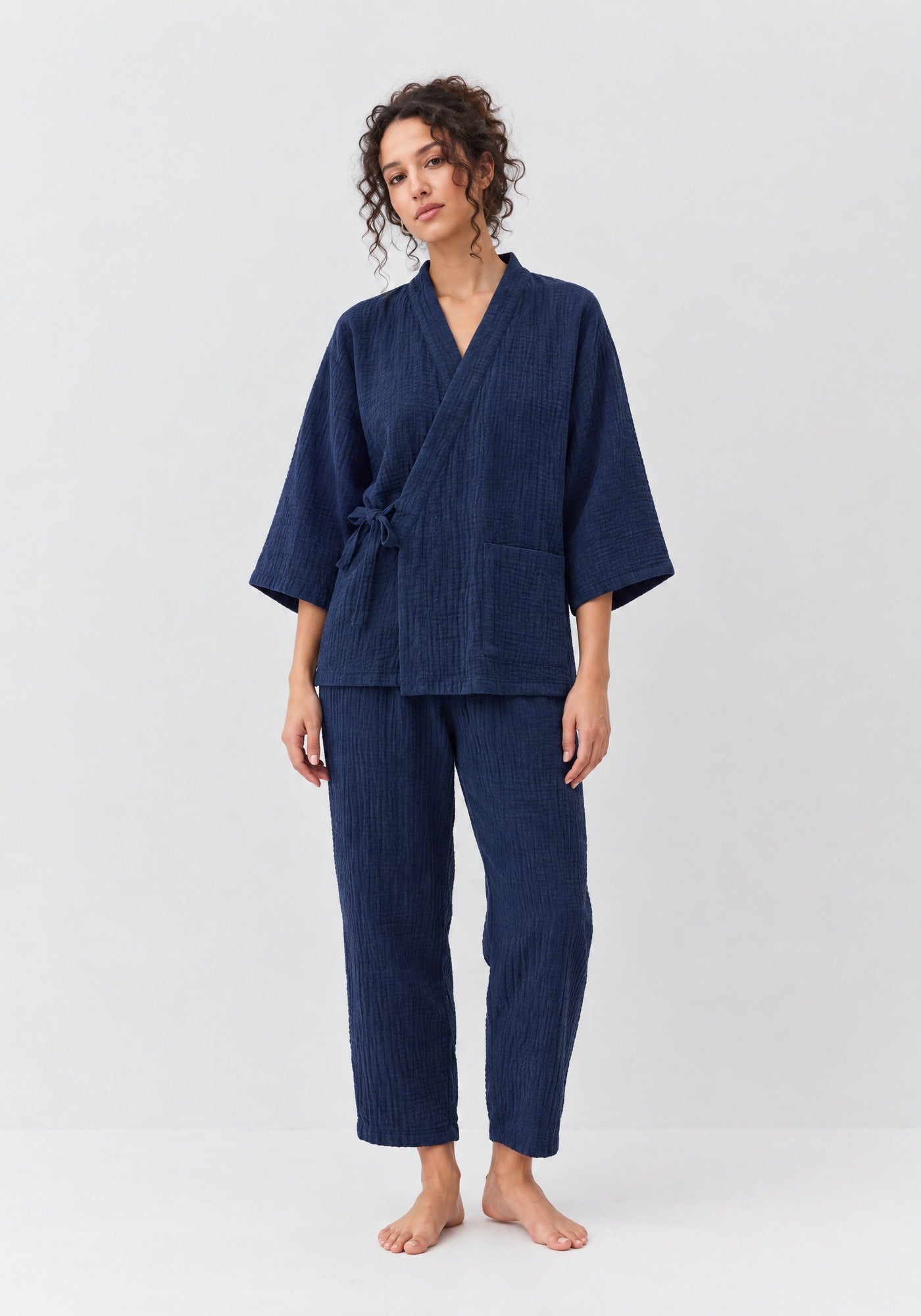 Pyjama Damen Dunkelblau