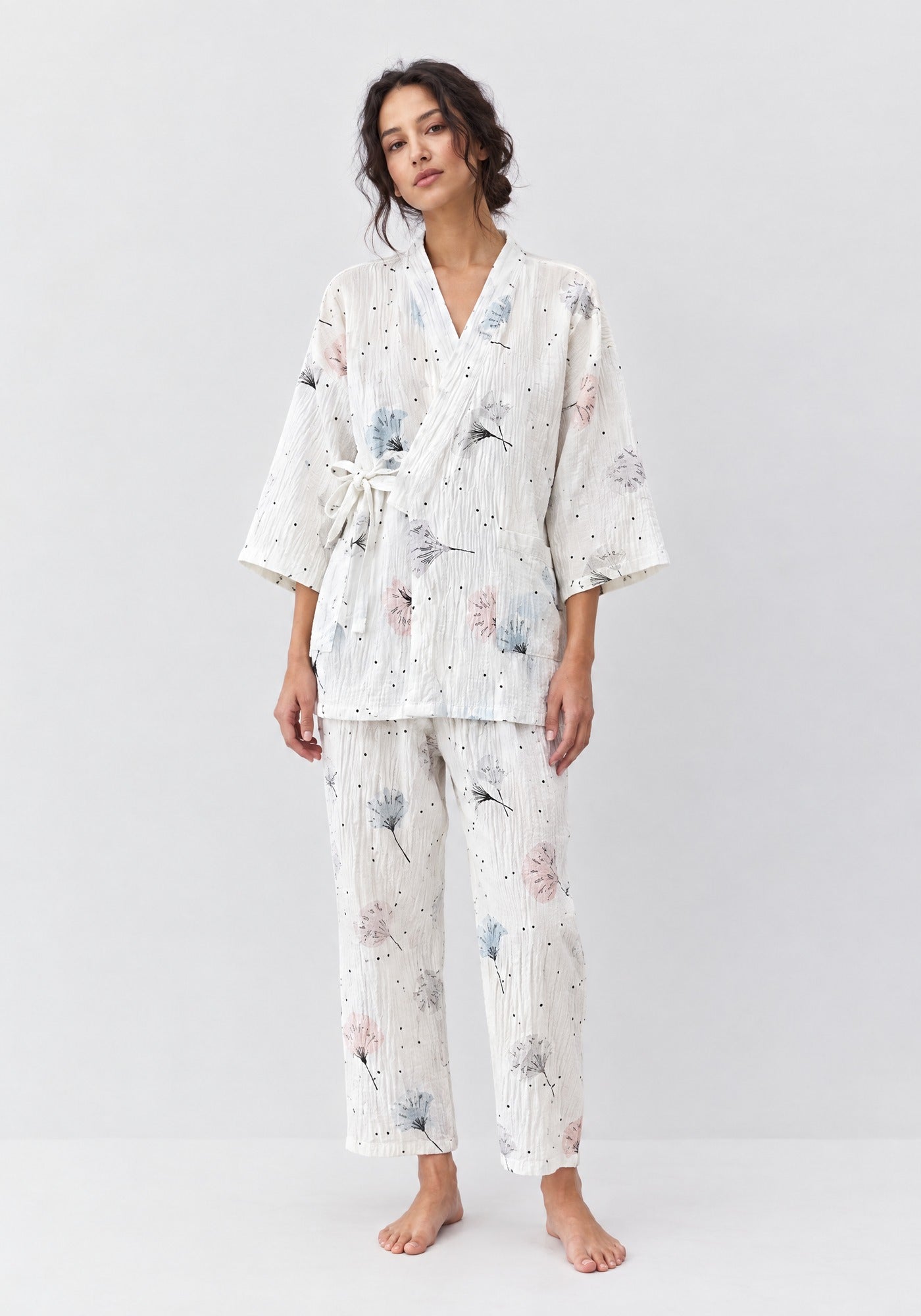 Pyjama Damen Weiß