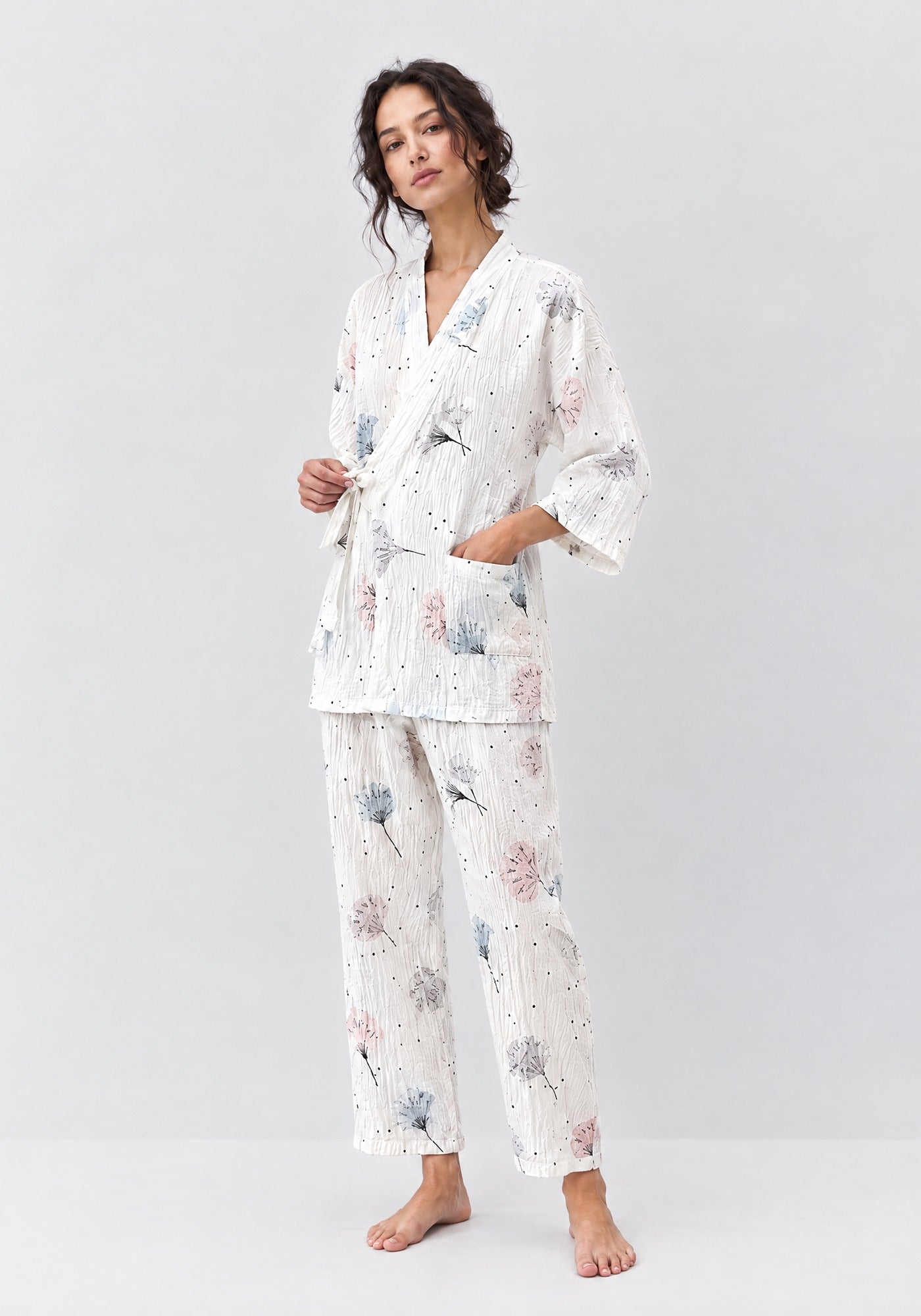 Pyjama Damen Weiß
