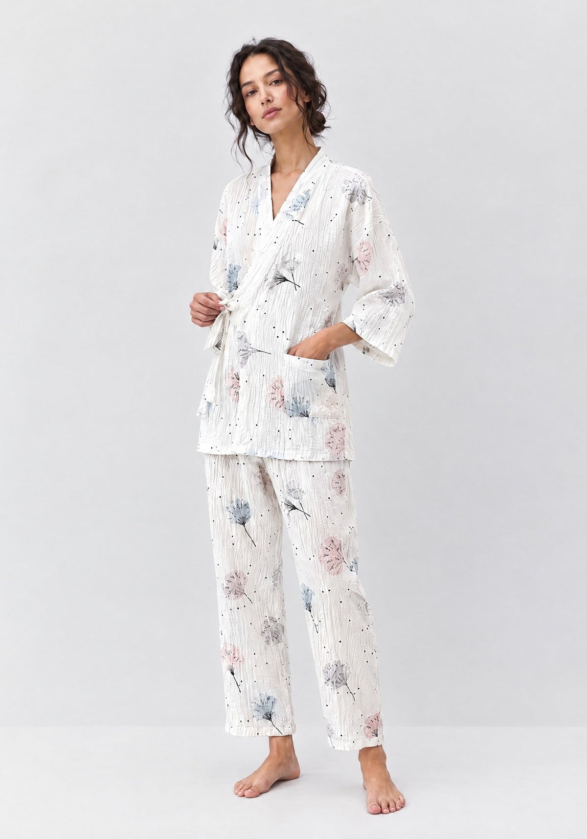 Pyjama Damen Weiß