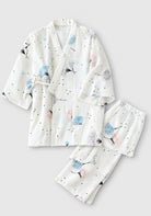 Pyjama Damen Weiß