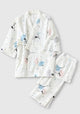 Pyjama Damen Weiß