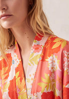 Satin Kimono Damen Lang