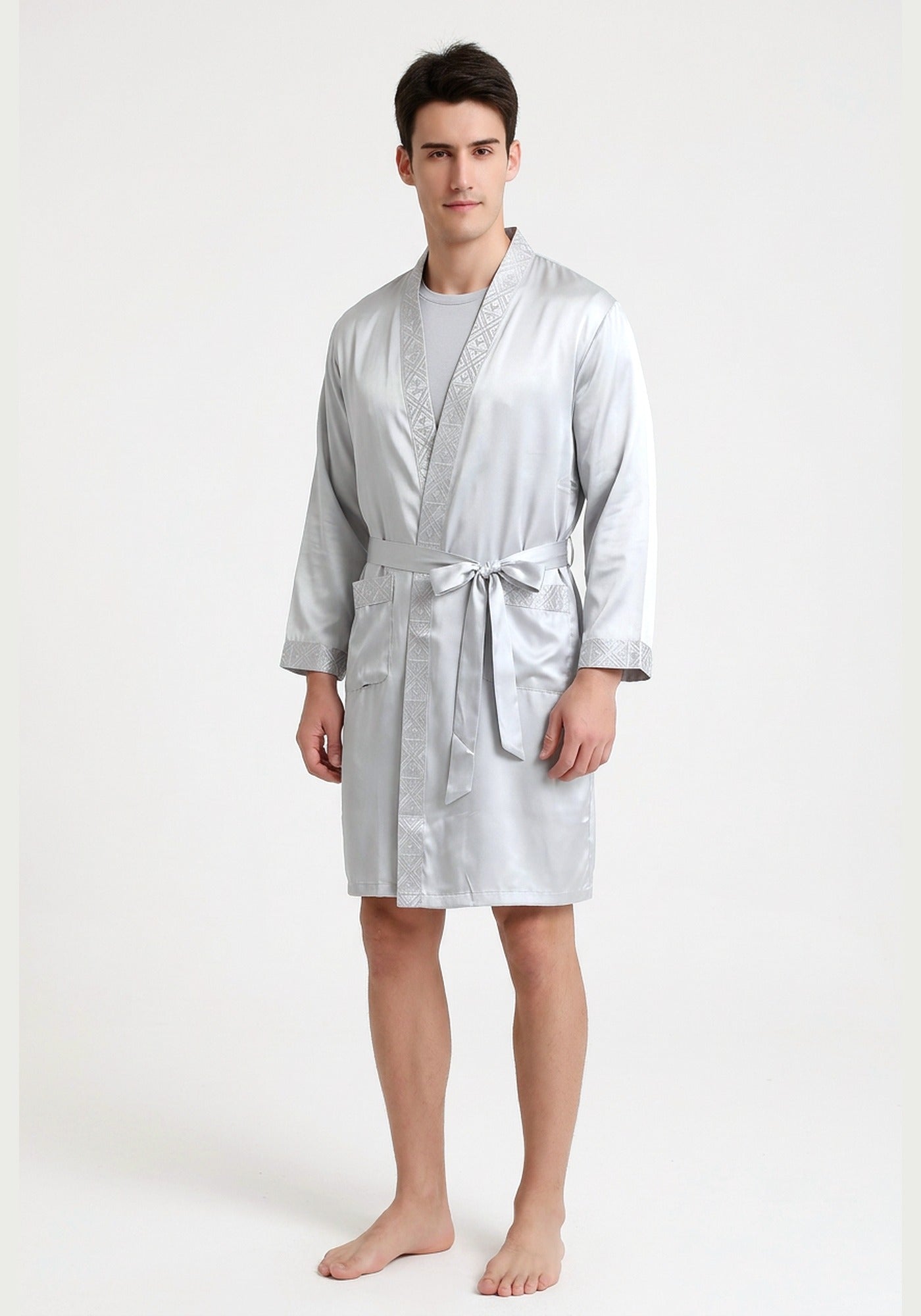 Seiden Kimono Herren Kurz