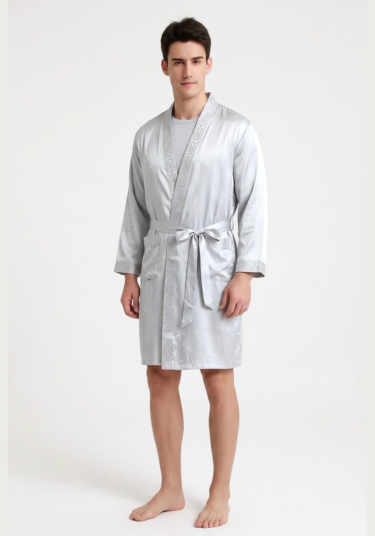 Seiden Kimono Herren Kurz