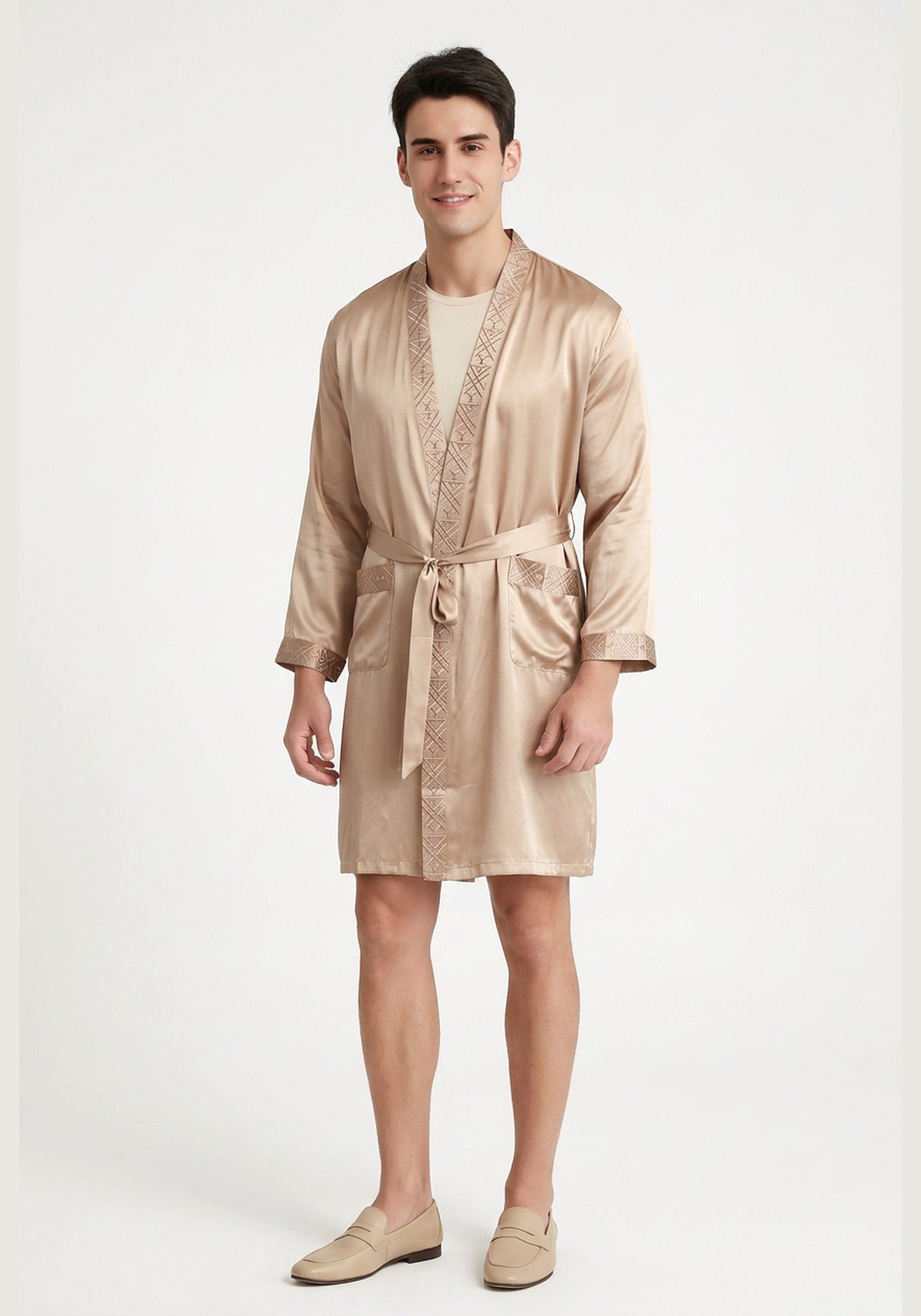 Seiden Kimono Herren Kurz